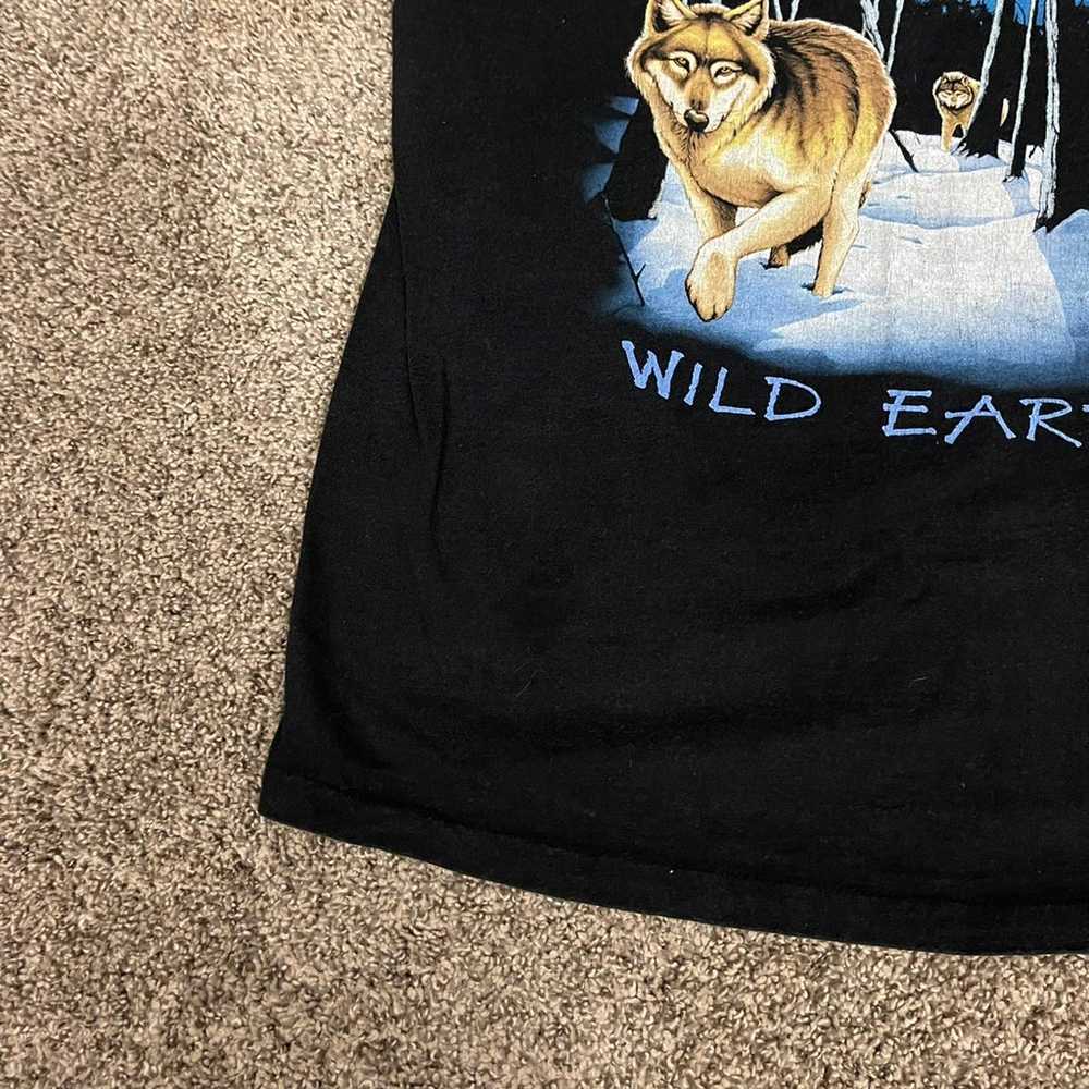 90s Wild Earth Wolf Graphic T-shirt Size Large - image 10