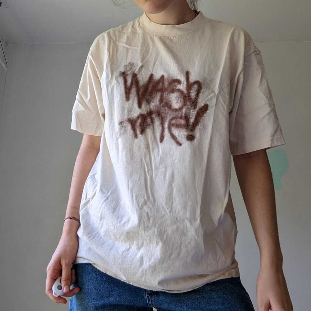 Vintage 90's Wash Me Graffiti Graphic T-shirt - image 2