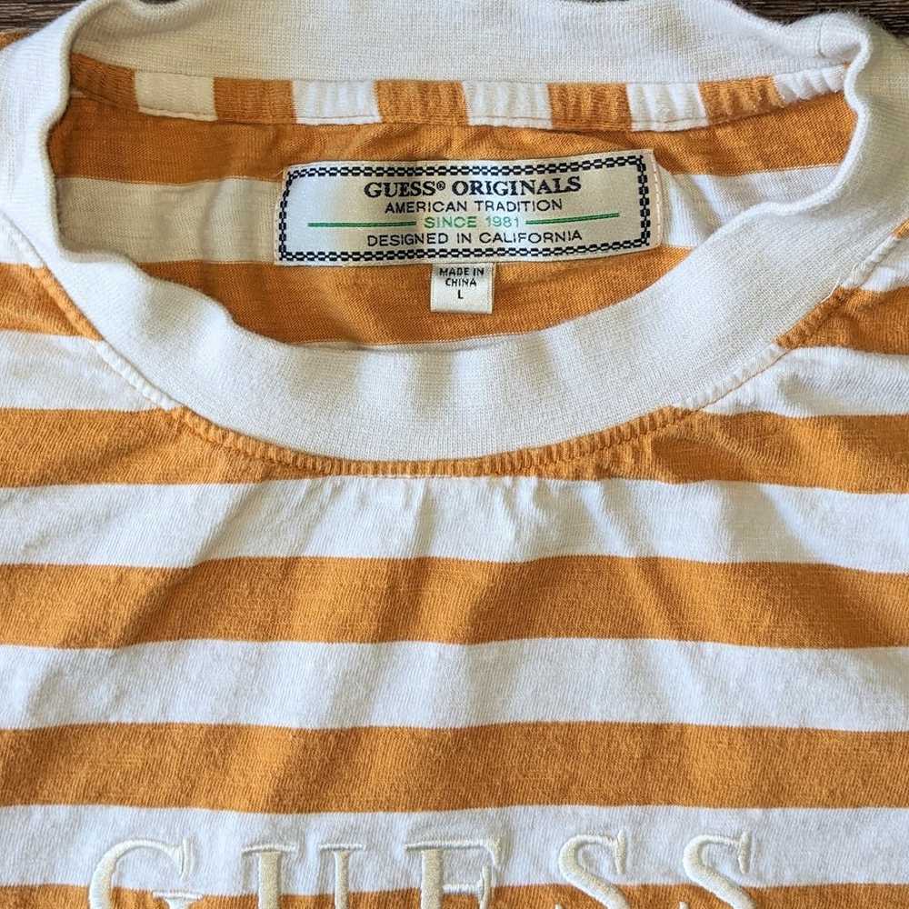 Retro GUESS Los Angeles striped t-shirt - SIZE L - image 3