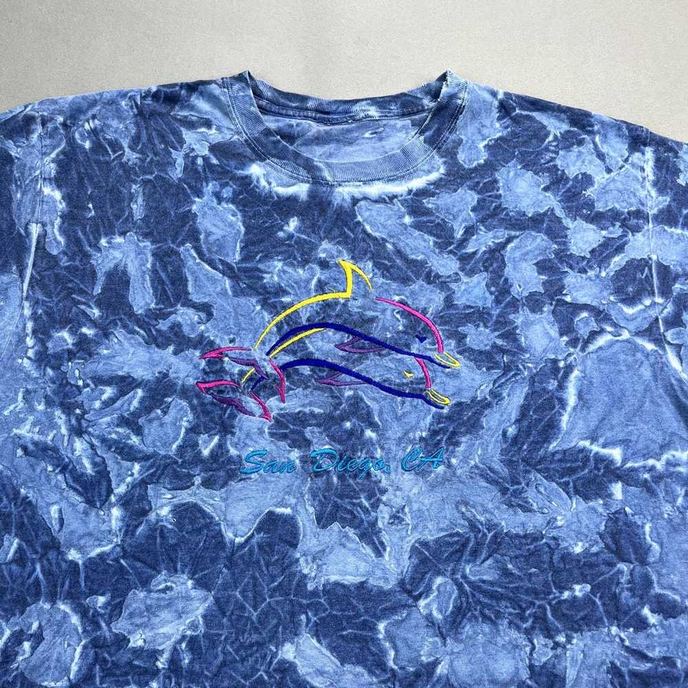 Vintage Dolphin Nature T-Shirt Mens XL Blue San D… - image 2