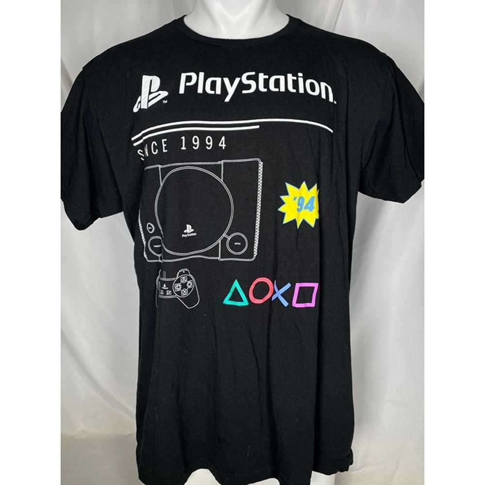 Sony Playstation 1994 Logo Black T Shirt Men's XL - image 1