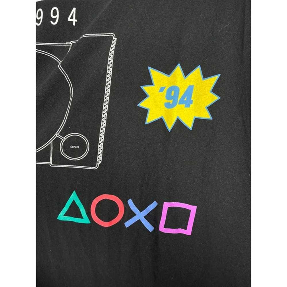 Sony Playstation 1994 Logo Black T Shirt Men's XL - image 4