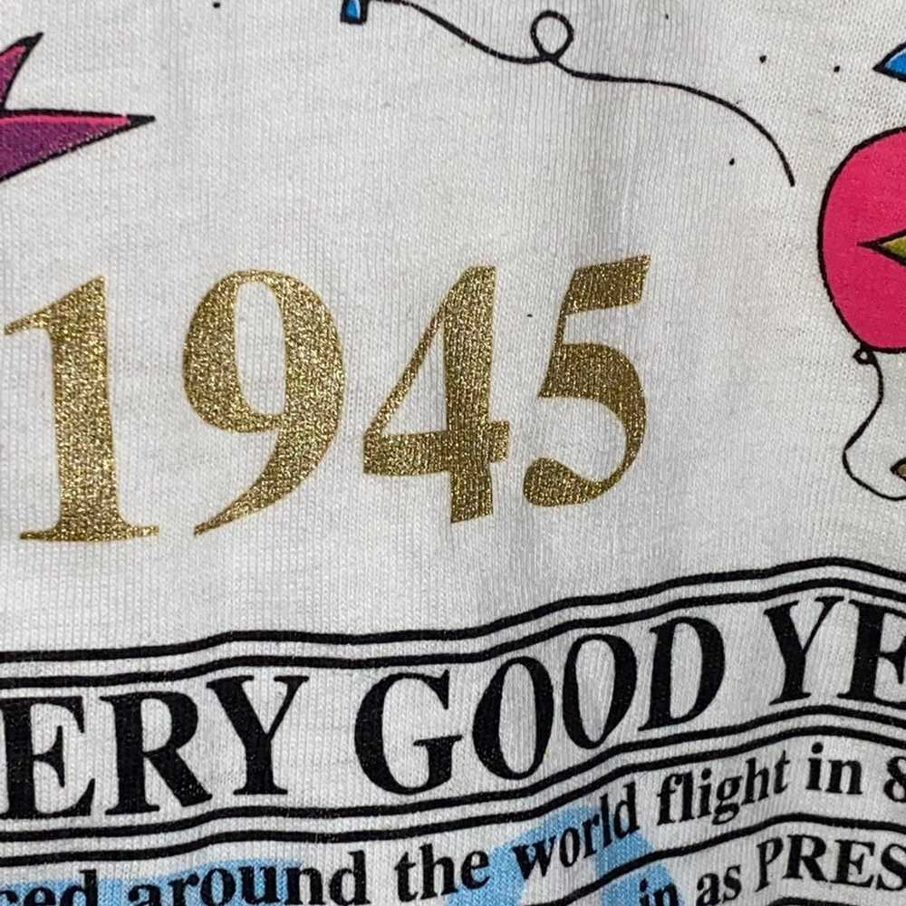 Vintage 1945 year born t shirt 77 year old birthd… - image 6