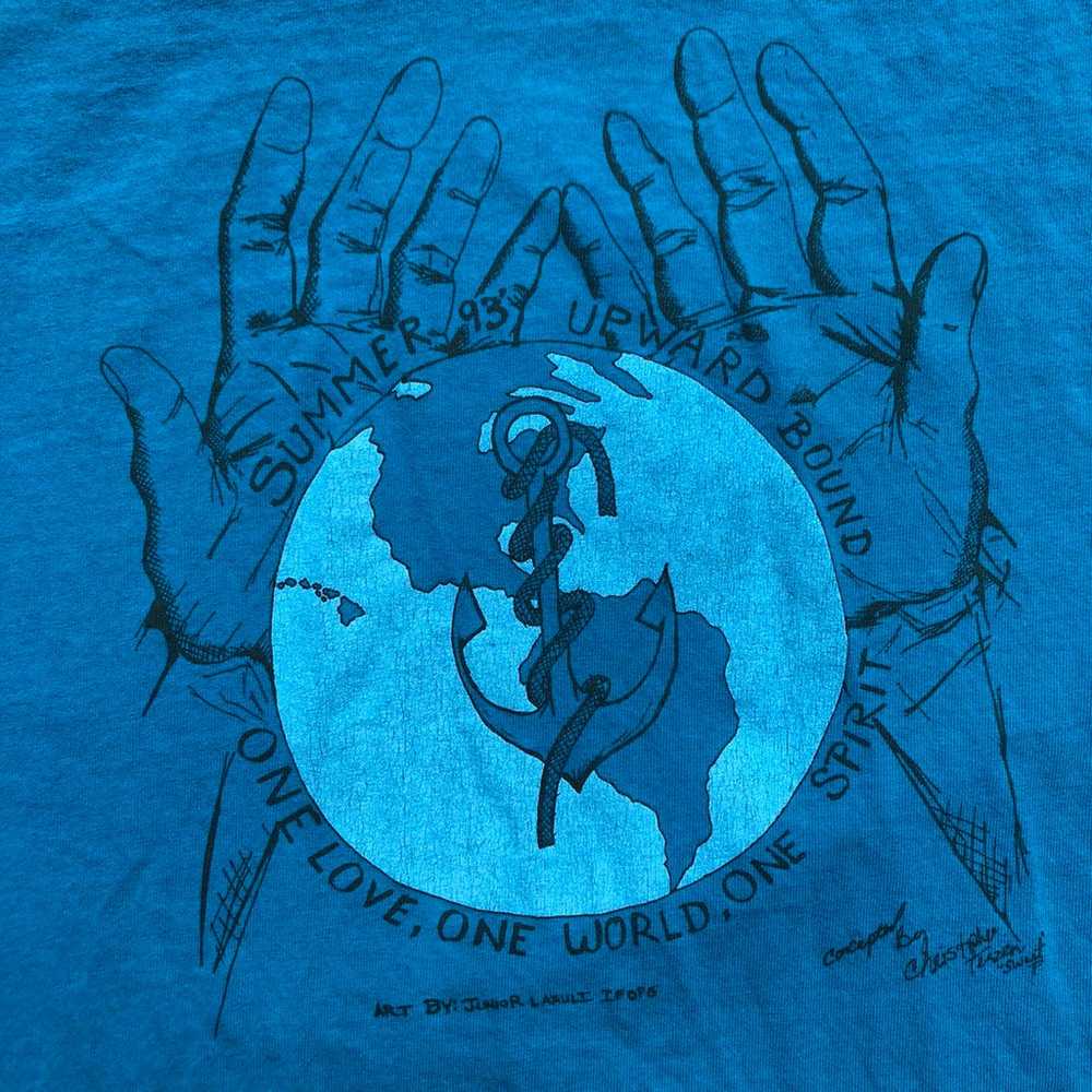 Vintage 90s One World Graphic t-shirt - image 2