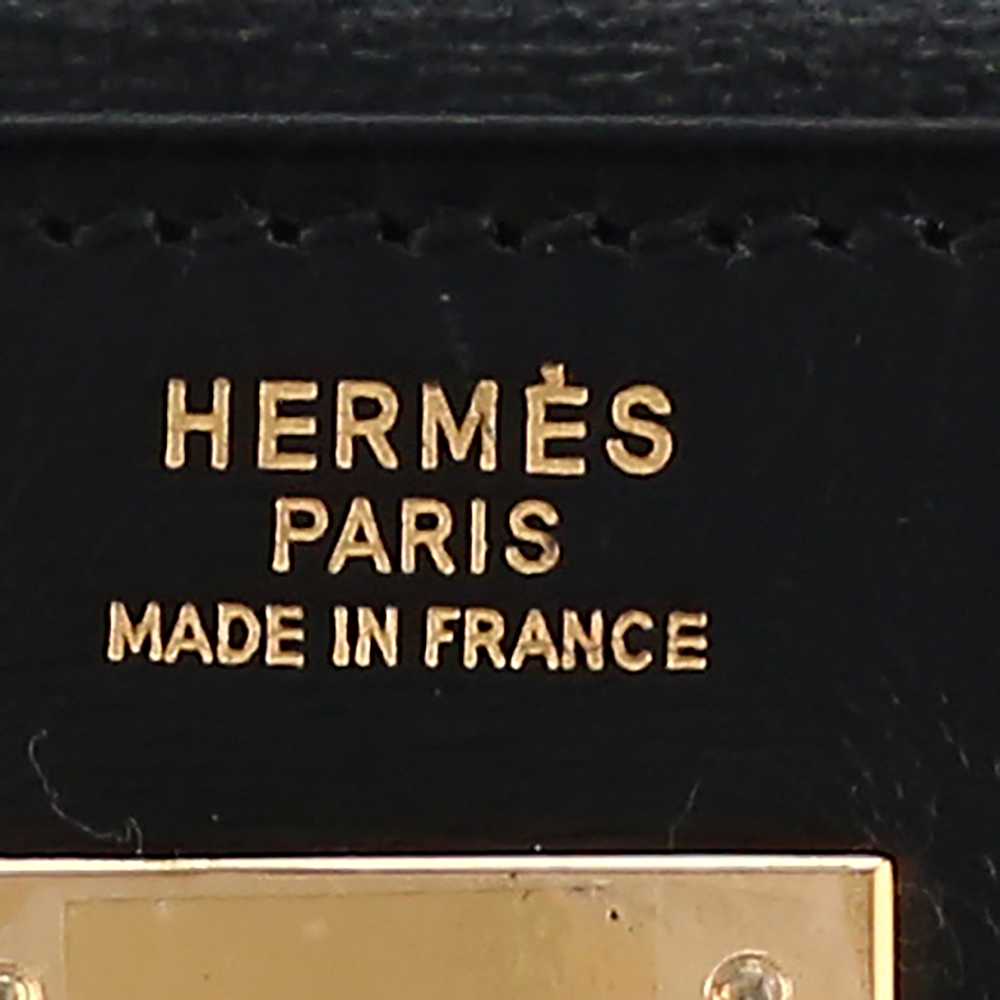 Hermès Kelly 32 cm handbag in black box leather C… - image 10