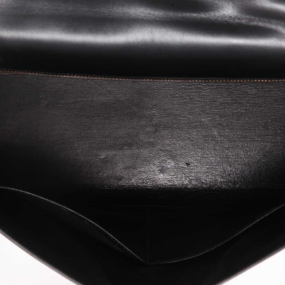 Hermès Kelly 32 cm handbag in black box leather C… - image 9