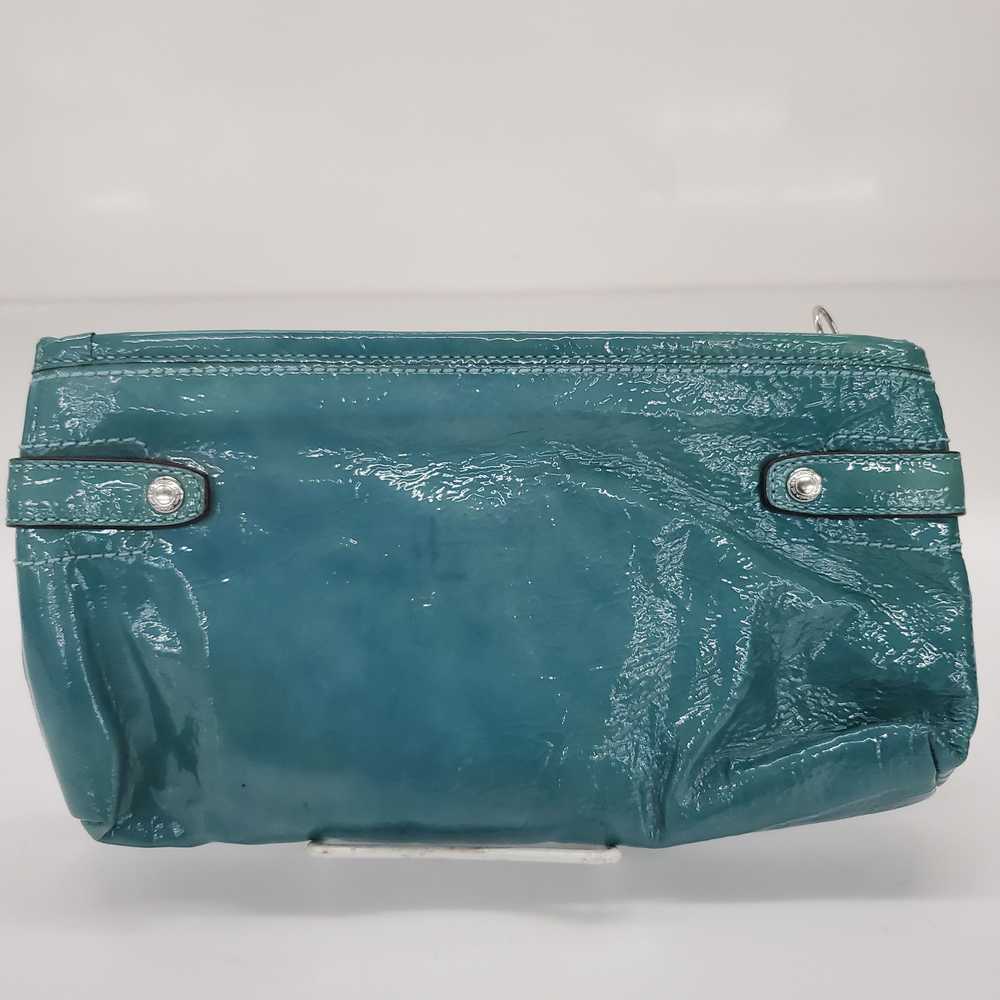 Coach 45484 Leather Teal Clutch Wristlet - image 4