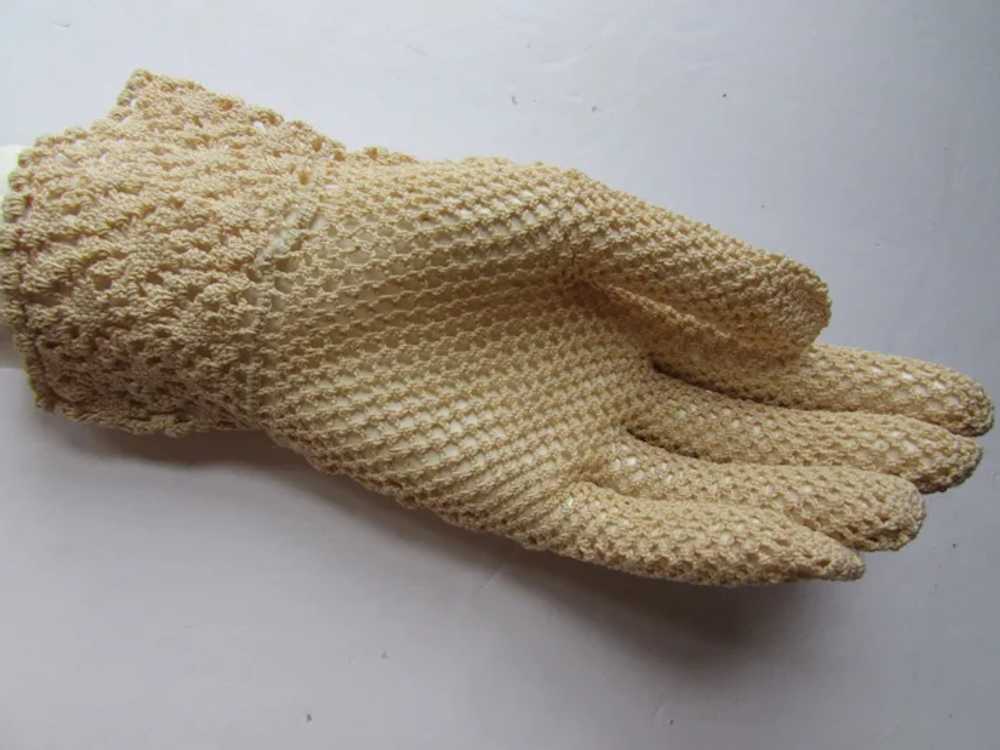 SALE Lovely Crochet Gloves in Ecru Crochet Lace P… - image 3