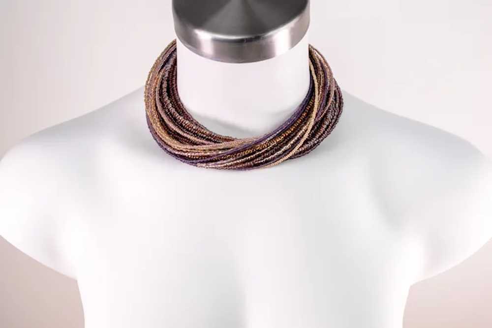 Statement multi layer dusty purple collar choker,… - image 6