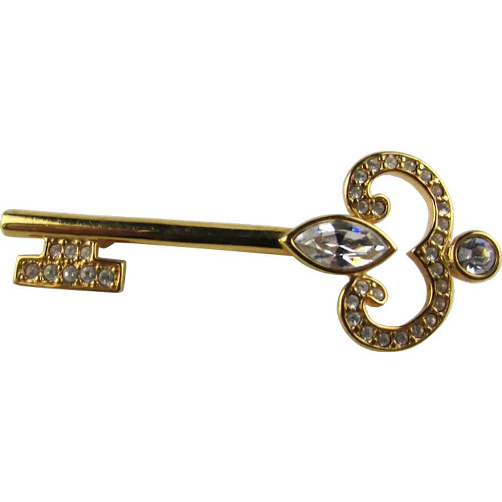 Vintage Napier Gold Tone Key Pin With A Variety o… - image 1