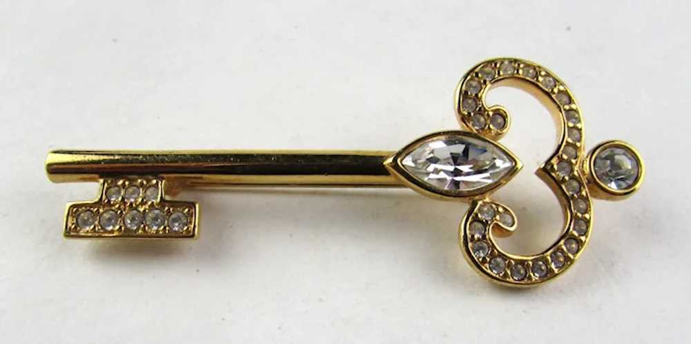 Vintage Napier Gold Tone Key Pin With A Variety o… - image 2