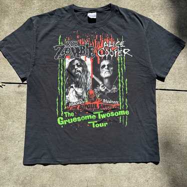 Vintage Rob Zombie Alice Cooper Band Concert T Sh… - image 1