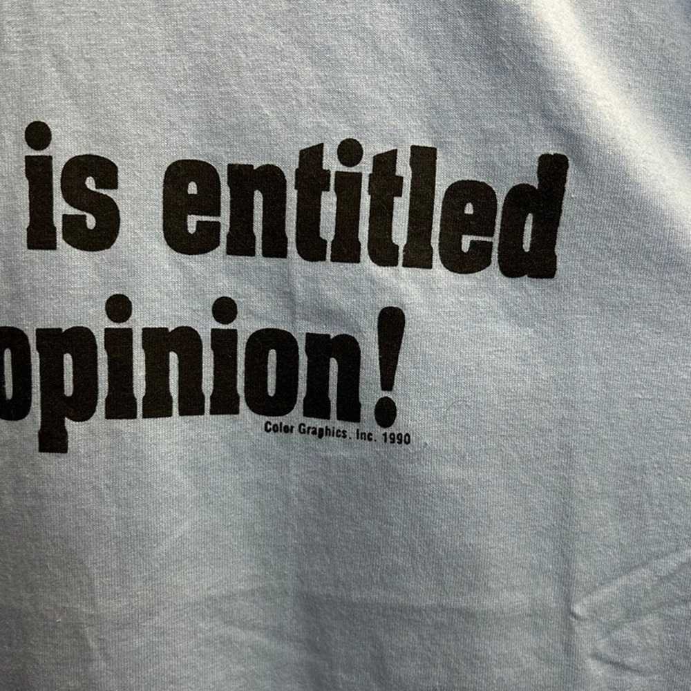 Vintage 90’s 90’ My Opinion Tee Size XL - image 4