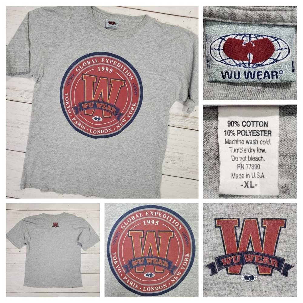 Vintage 90s Wu Wear T-Shirt Wu-Tang Rap Tee Made … - image 1