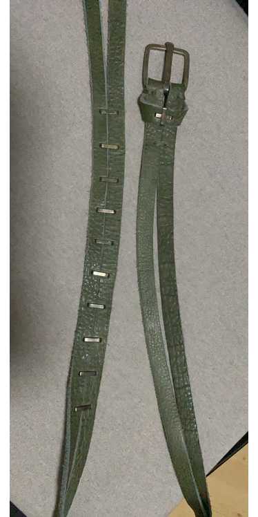 Ma+ STEAL Dark Green Silver embeded Belt