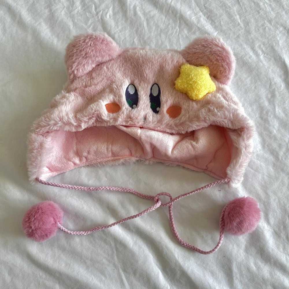 Vintage Fluffy Kirby kawaii cute hat, cute fluffy… - image 1