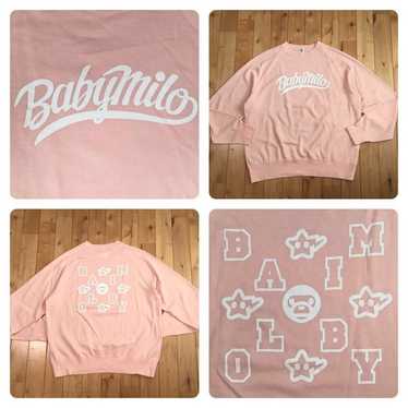 Bape × Nigo BAPE BABY MILO logo sweat shirt pink … - image 1