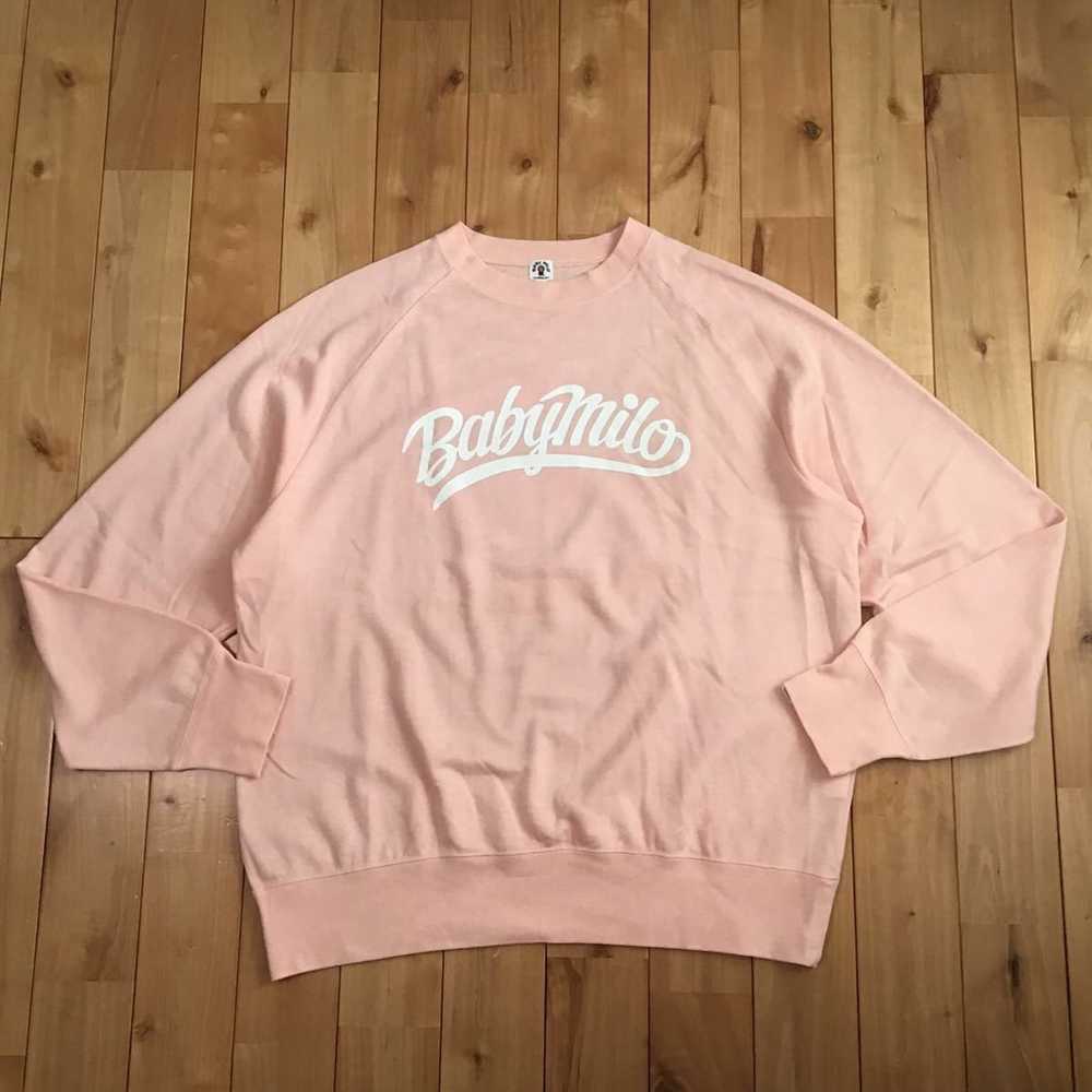 Bape × Nigo BAPE BABY MILO logo sweat shirt pink … - image 2