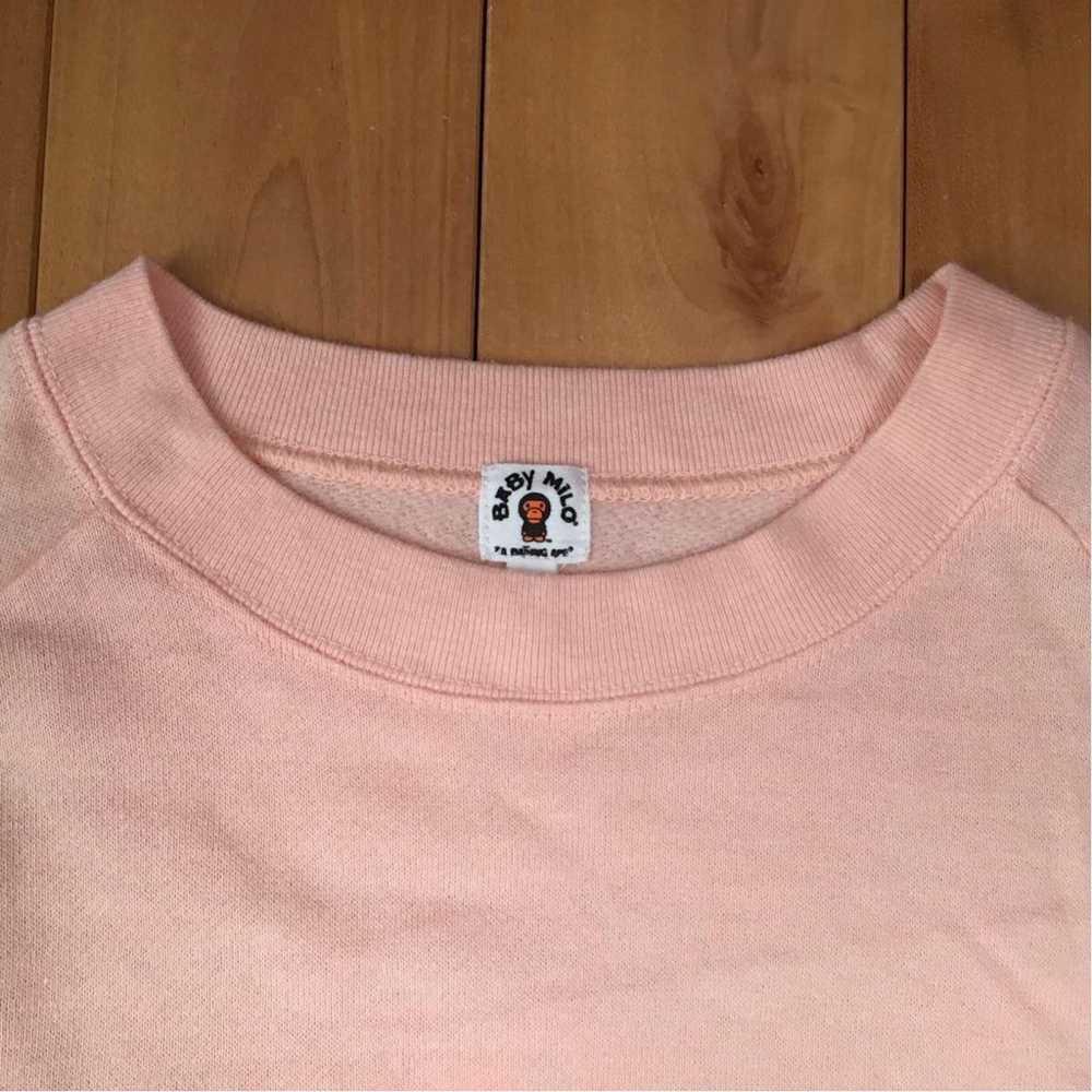 Bape × Nigo BAPE BABY MILO logo sweat shirt pink … - image 6
