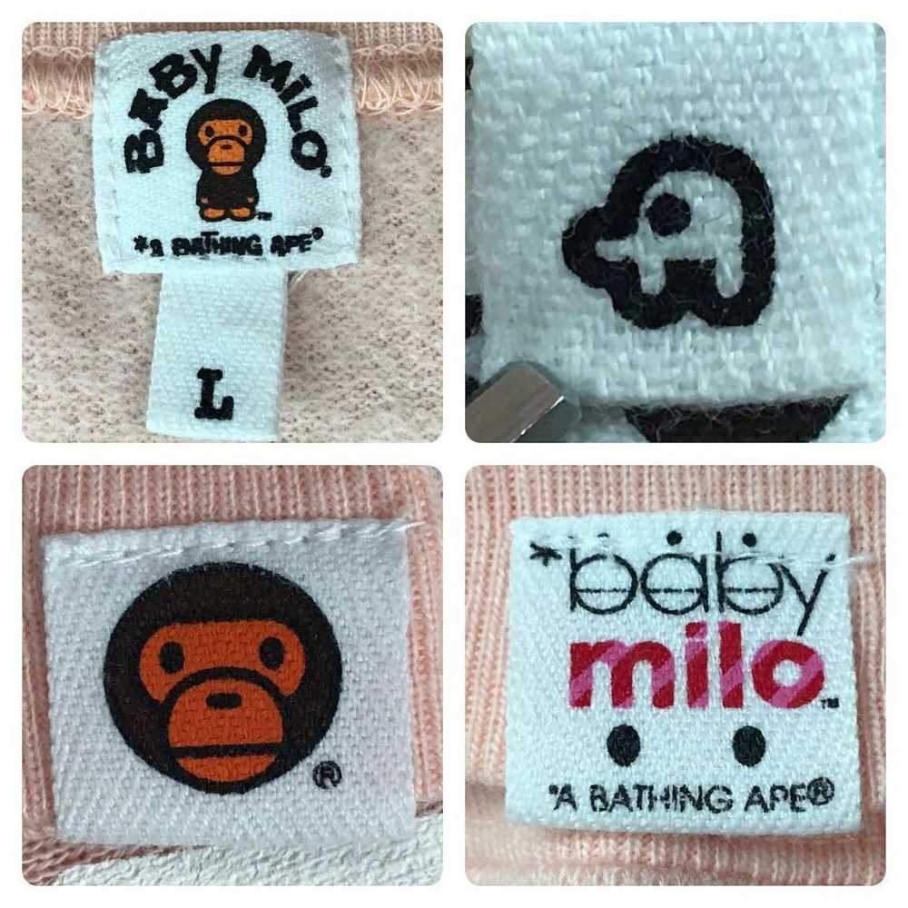 Bape × Nigo BAPE BABY MILO logo sweat shirt pink … - image 9