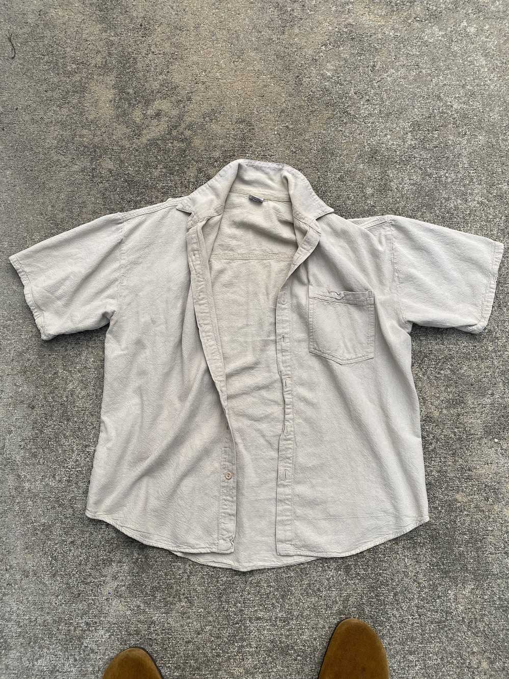 Made In Usa × Vintage Vintage 90s Beige Camp Coll… - image 1