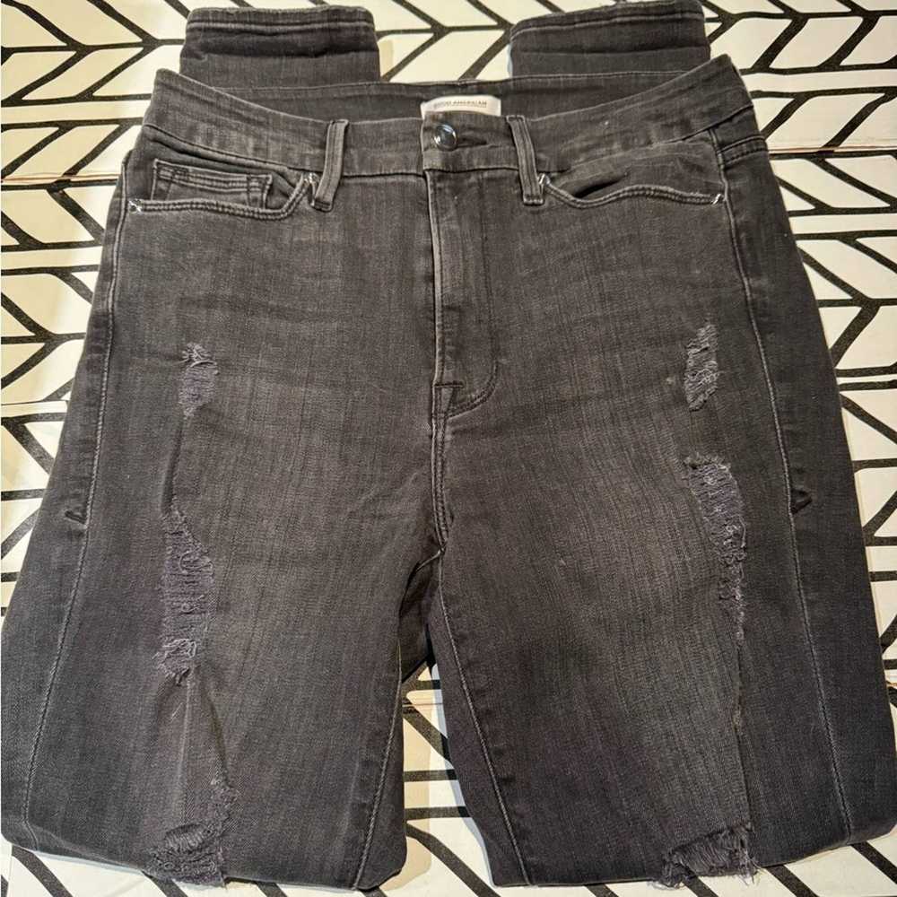 Good American Good American Good Waist Distressed… - image 4