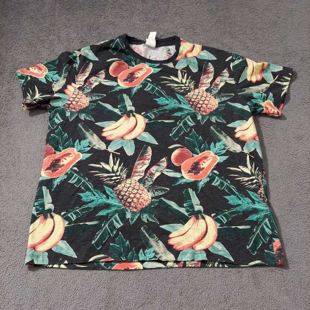 H&M H&M Shirt Mens Large SS AOP Fruit Banana Pine… - image 1