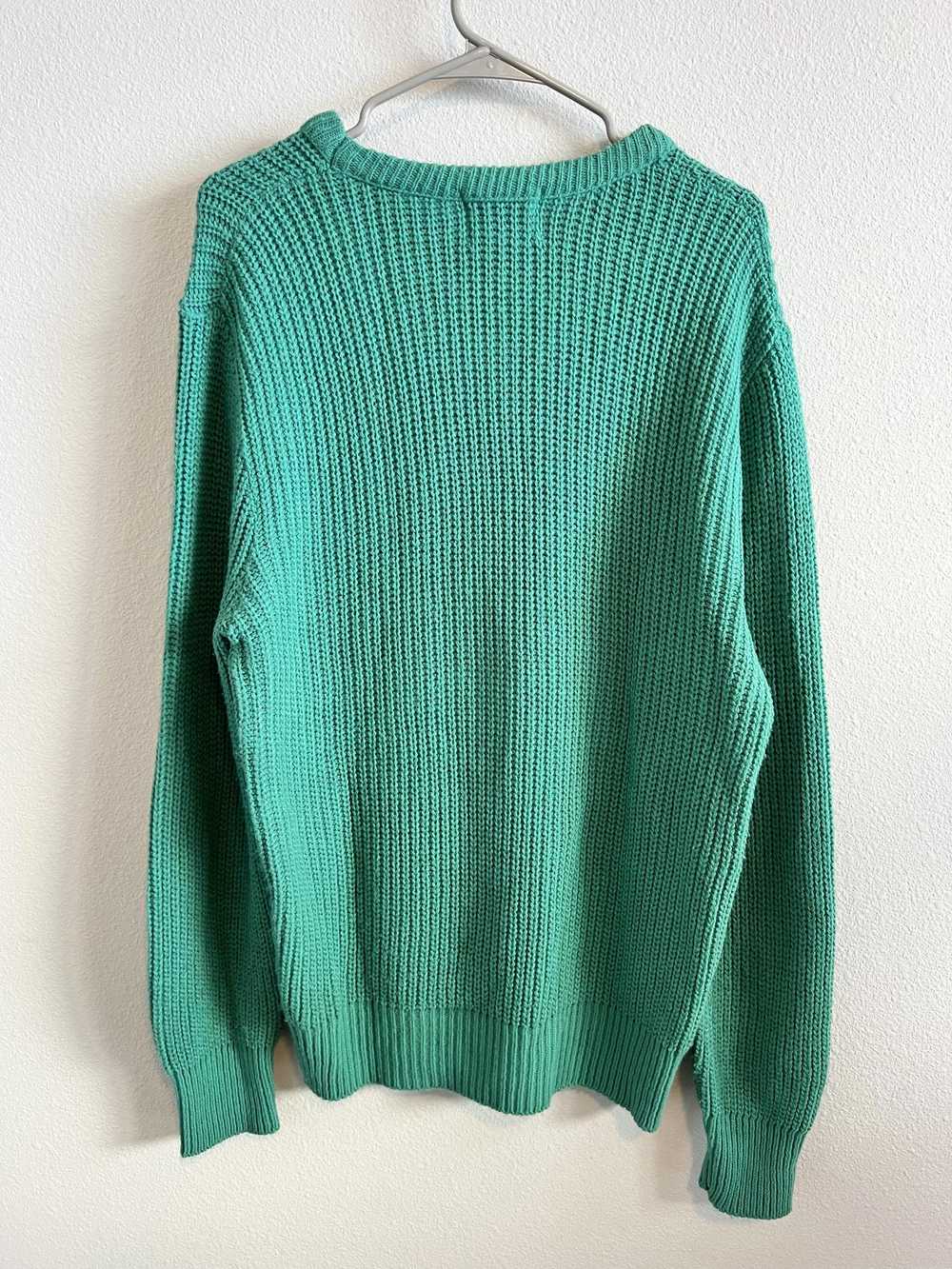 London Fog Vintage London Fog Teal Cable Knit Ove… - image 3