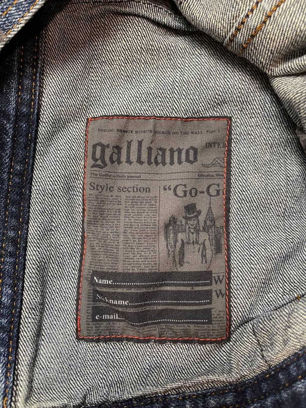 Galliano GALLIANO Big Logo Denim Bomber Jacket - image 10