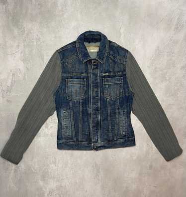 Galliano GALLIANO Big Logo Denim Bomber Jacket - image 1