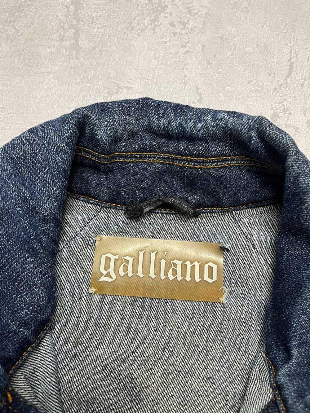 Galliano GALLIANO Big Logo Denim Bomber Jacket - image 4