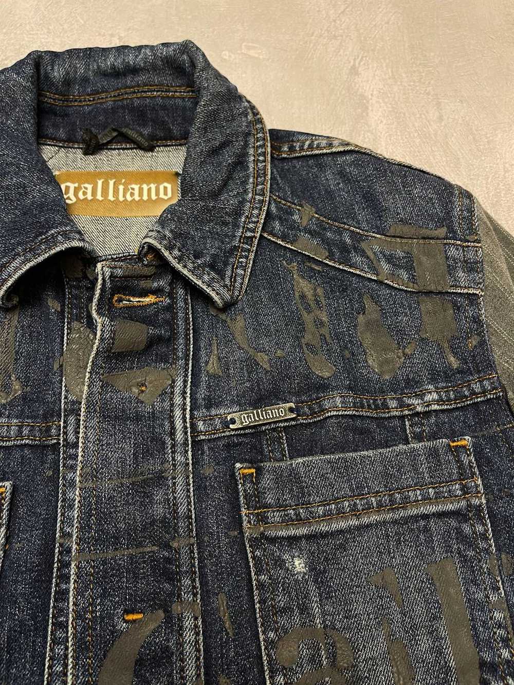 Galliano GALLIANO Big Logo Denim Bomber Jacket - image 6