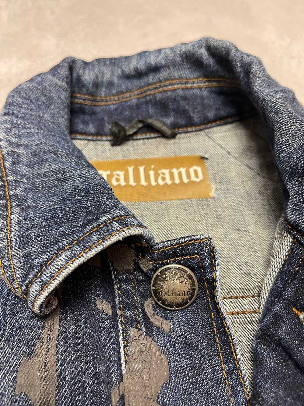 Galliano GALLIANO Big Logo Denim Bomber Jacket - image 7