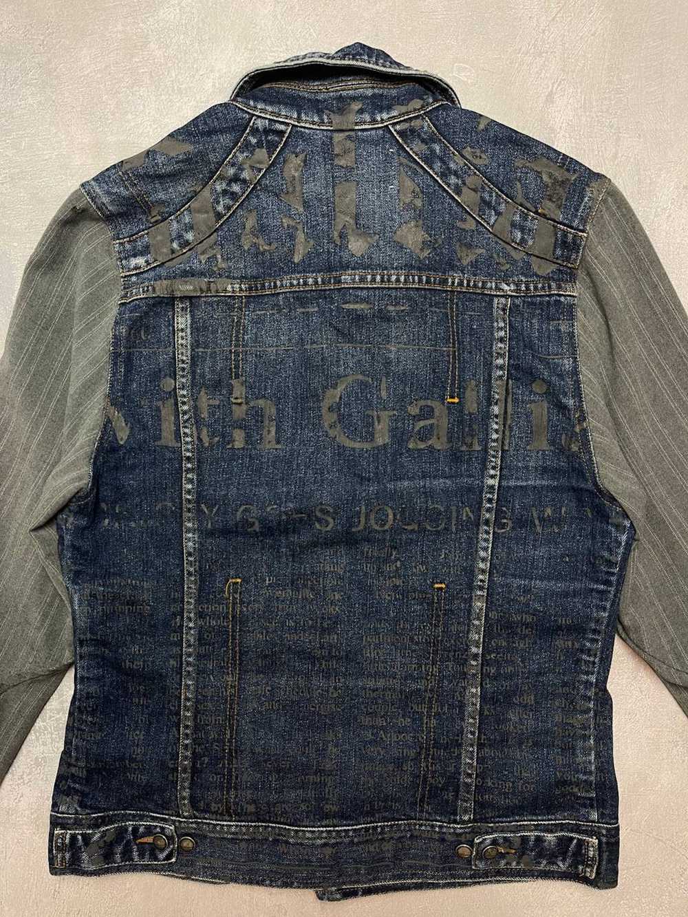 Galliano GALLIANO Big Logo Denim Bomber Jacket - image 9