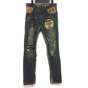 Japanese Brand Distressed / patchwork jeans rare … - image 1