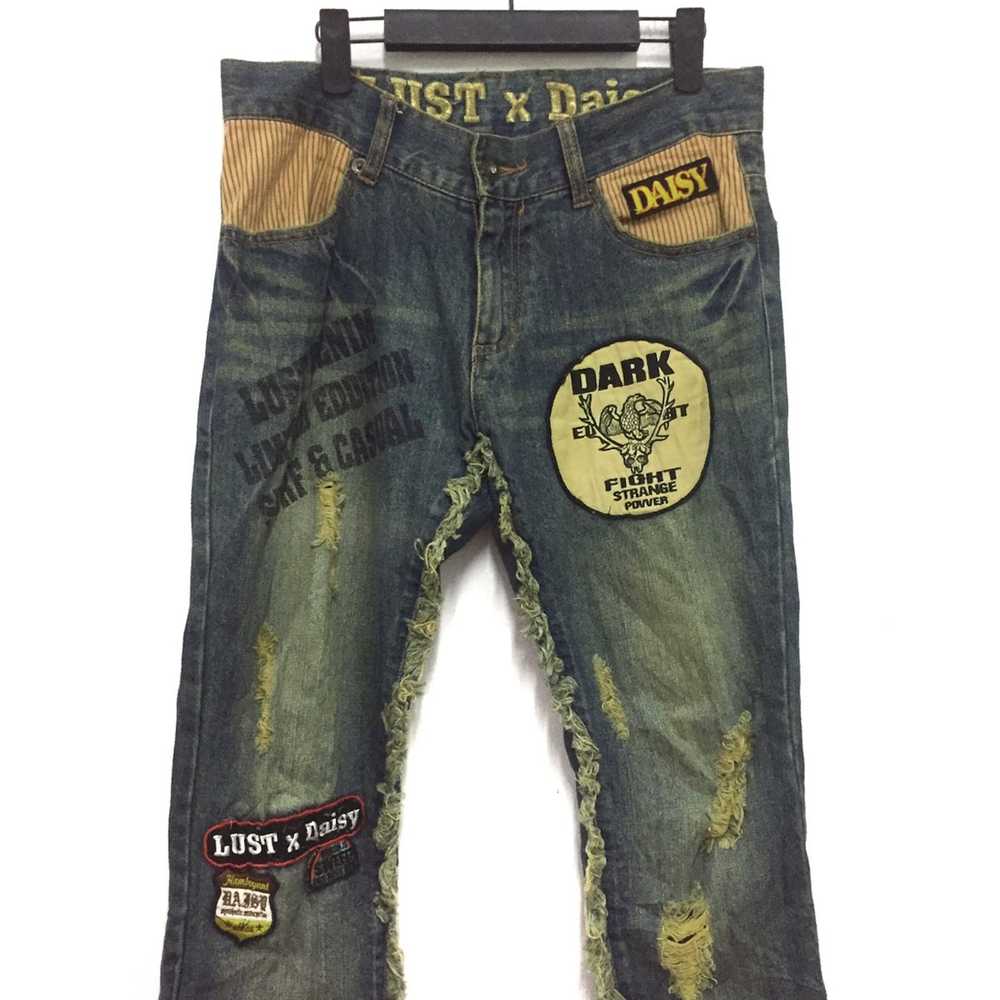 Japanese Brand Distressed / patchwork jeans rare … - image 2