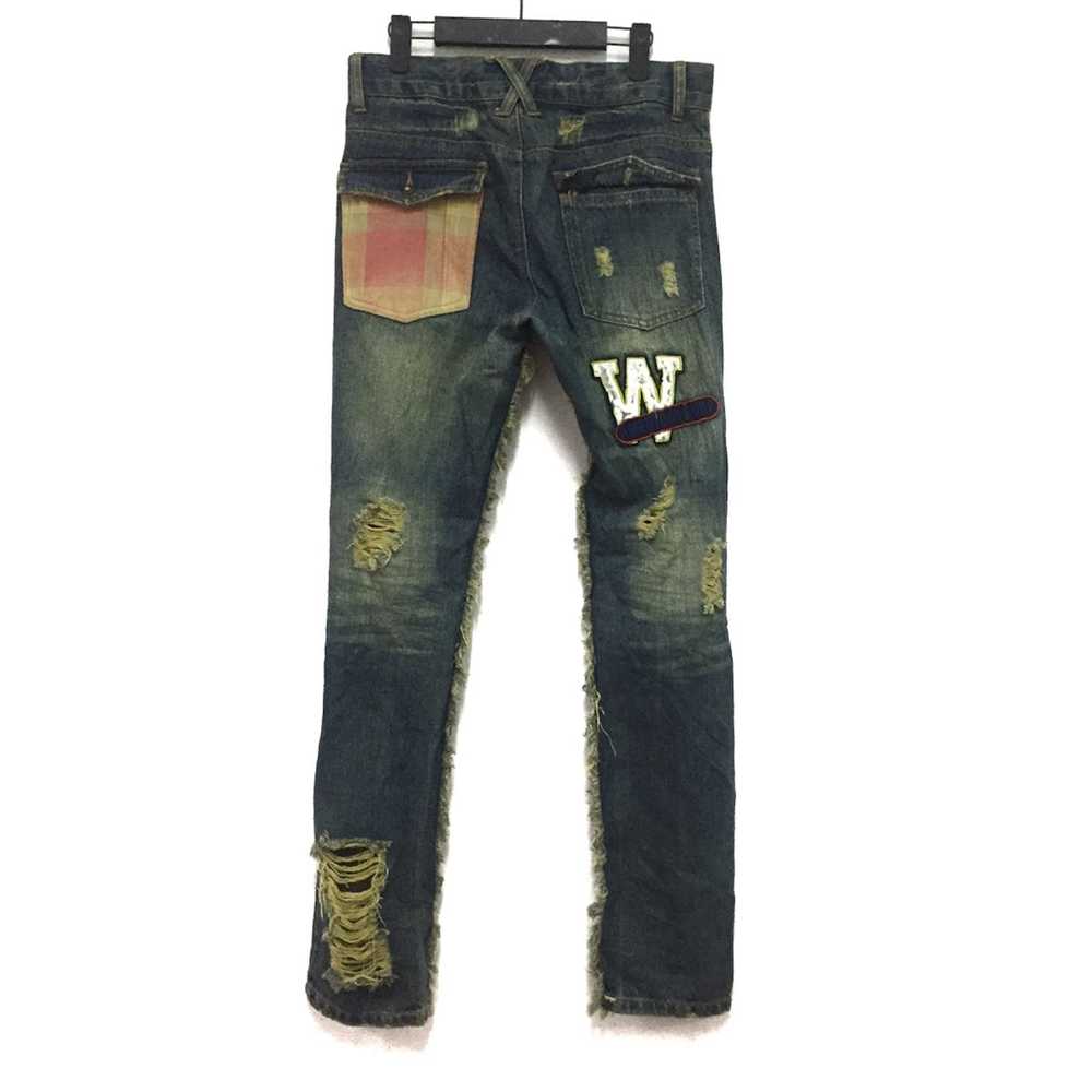 Japanese Brand Distressed / patchwork jeans rare … - image 7