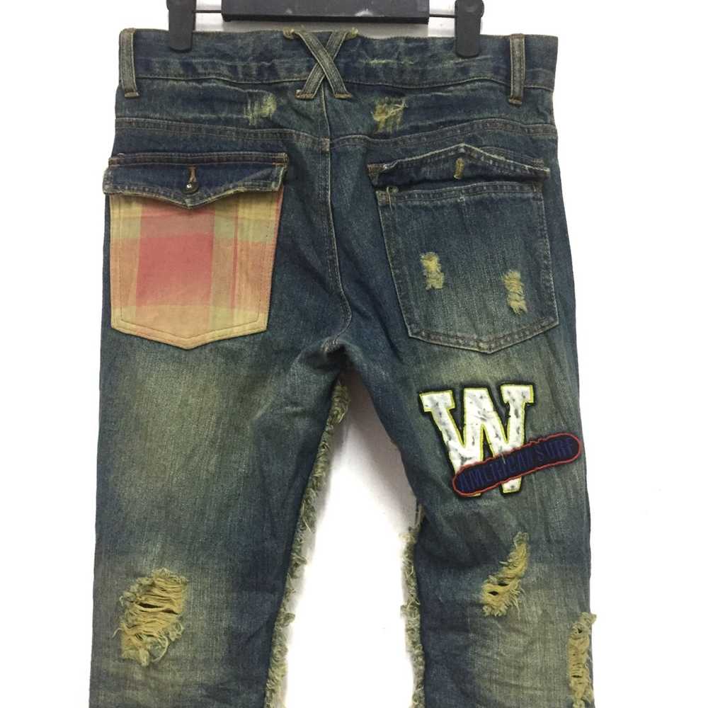 Japanese Brand Distressed / patchwork jeans rare … - image 8