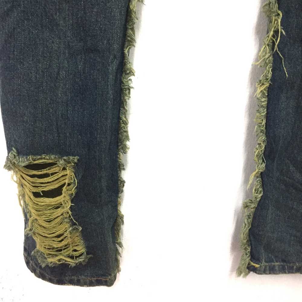 Japanese Brand Distressed / patchwork jeans rare … - image 9