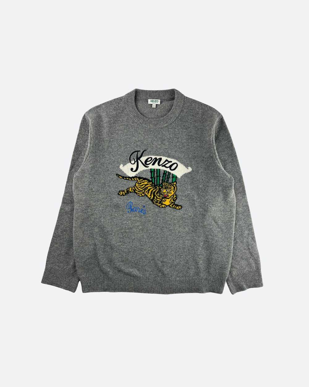 Kenzo Kenzo Embroidered Tiger Logo Knit Sweater - image 1