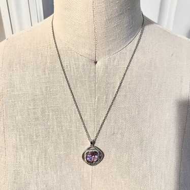 Swarovski Violet Crystal ABANA Pendant Necklace |…