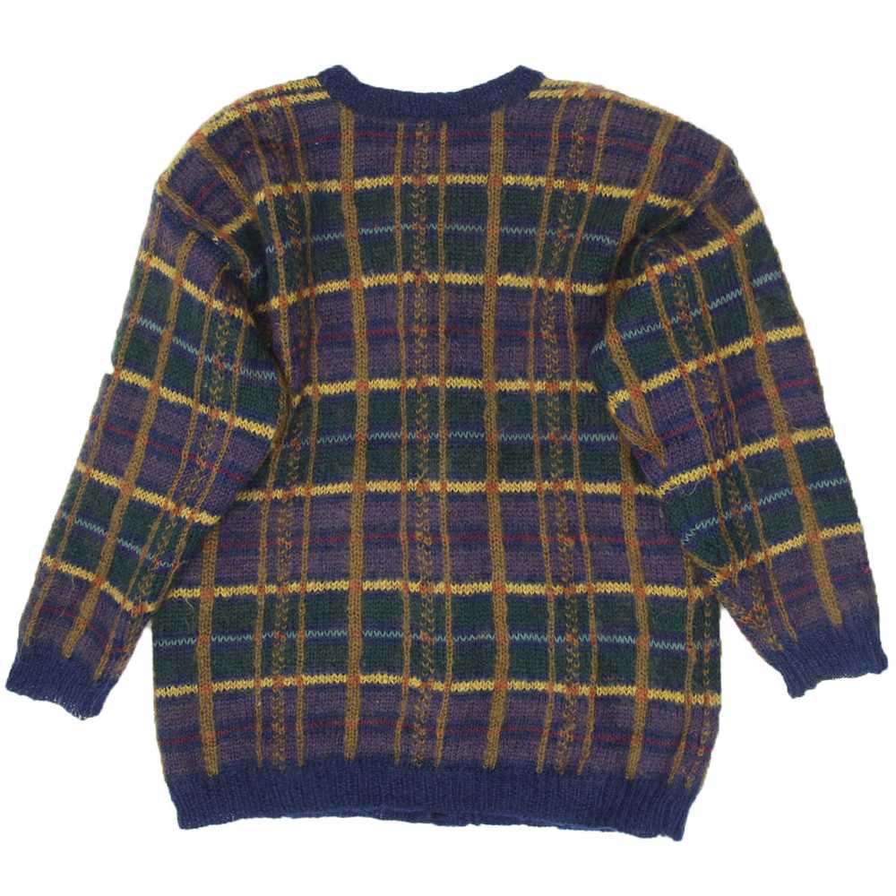 1993 Vintage Susan Bristol Plaid Woolen Sweater C… - image 2