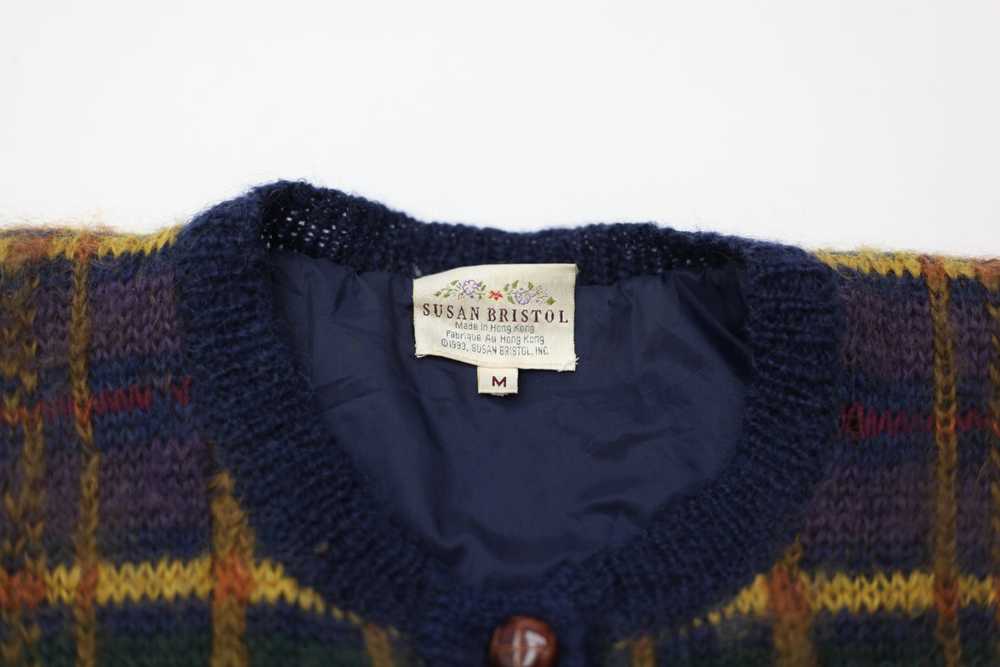 1993 Vintage Susan Bristol Plaid Woolen Sweater C… - image 3