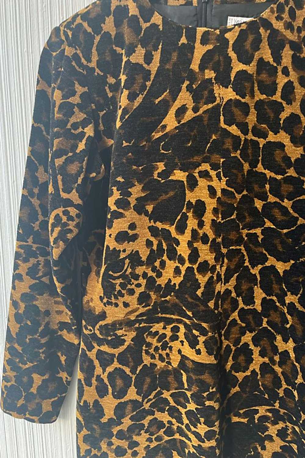 Yves Saint Laurent Animal Print Chenille Dress Se… - image 4