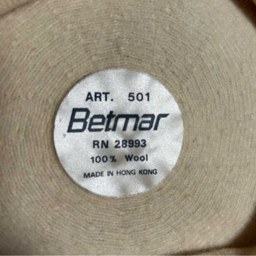 Vintage Betmar 100% Wool Beret Cream - image 3