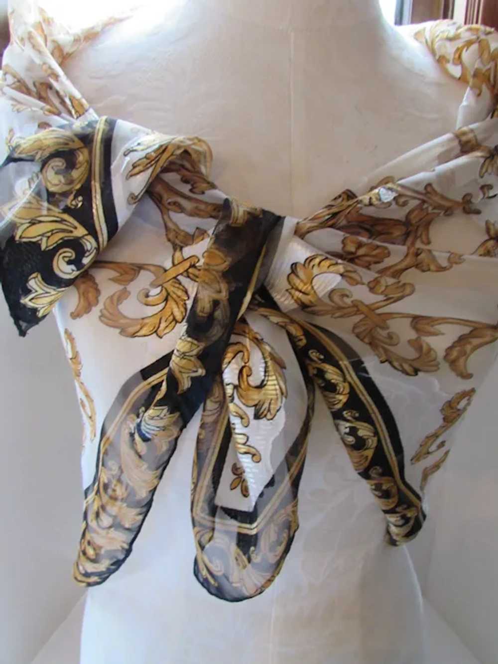 SALE Classic Oversize Scarf Byzantine Gold & Blac… - image 4