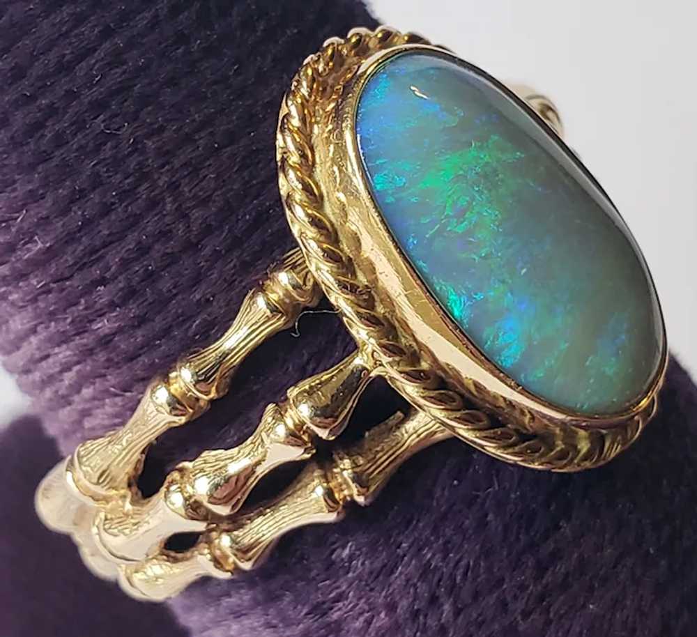 Lovely 14K Gold Vintage Opal Ring - image 2