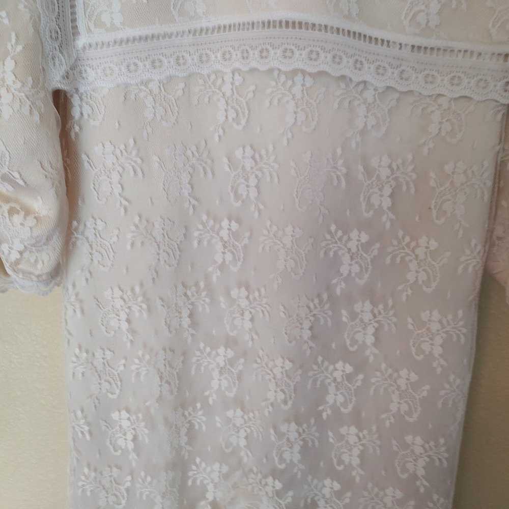Gunne Sax  White Lace Prairie Dress Vintage size 5 - image 4