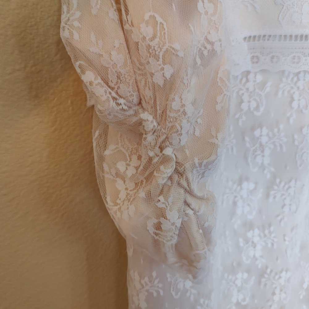Gunne Sax  White Lace Prairie Dress Vintage size 5 - image 5