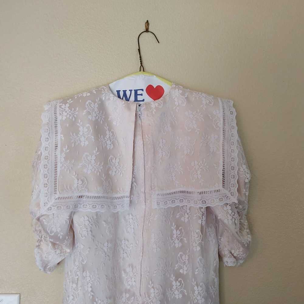 Gunne Sax  White Lace Prairie Dress Vintage size 5 - image 8